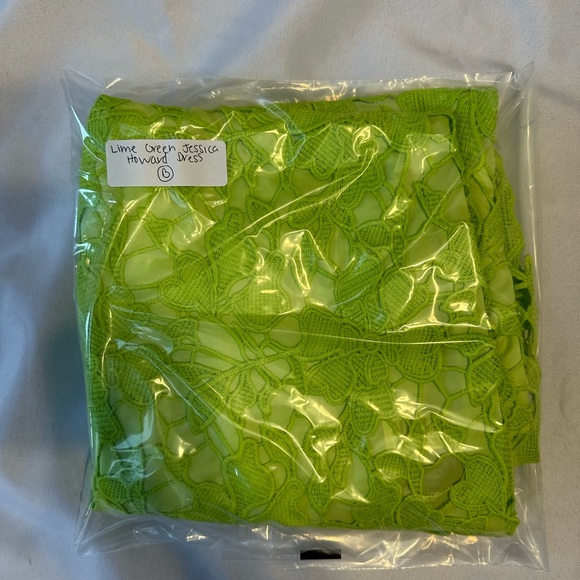 NWT Jessica Howard Lime Green Lace Sleeveless Dress - SIZE 10P - Picture 8 of 8